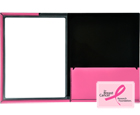 FRAMED VIEW TWO-TONE Presentation Folders, Pink, 2ea/pack