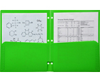 
2-Pocket Plastic Folder for Binder, Lime Green