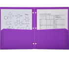 
2-Pocket Plastic Folder for Binder, Lavender Purple