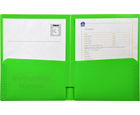 
2-Pocket Plastic Folder, Lime Green