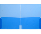 CLEAR-LINE™ 2-Pocket Plastic Folder, Transparent Blue