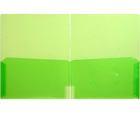 CLEAR-LINE™ 2-Pocket Plastic Folder, Transparent Green
