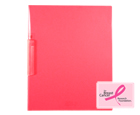 CLEAR-LINE™ Swing Lock Report Cover, Transparent Pink
