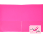 INSTA-COVER® 2-Pocket Presentation Folder, Hot Pink