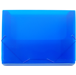 1-inch Capacity Plastic Document File Tote, Blue