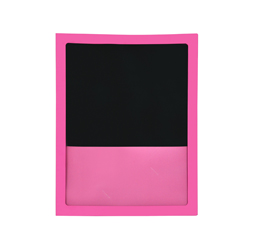 Framed View Pink Presentation Folders, Pink Pocket Folders