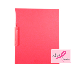 Pink Plastic Report Cover, Clear Front Report Cover