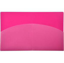 4-Pocket Folder, Hot Pink Pocket Folder