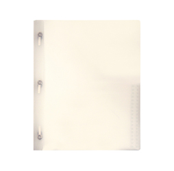 2-Pocket Plastic Folder with Fasteners, Clear Plastic Folder