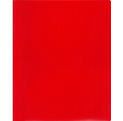 2-Pocket Plastic Folder with Fasteners, Red Pocket Folder