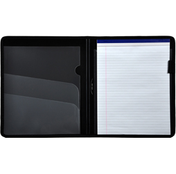 Plastic Black Padfolio Notepad Holder