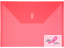 Pink Plastic Envelope with Velcro, A4 Size Envelope