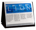 FLIP-N-TELL® 
Display Book-N-Easel, Letter, 20-pocket, Horizontal