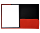 FRAMED VIEW TWO-TONE Presentation Folders, Red, 2ea/pack