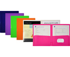 FUN-COLOR™ 
2-Pocket Plastic Folders, Assorted, 48ea/box
