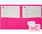 
2-Pocket Plastic Folder, Hot Pink