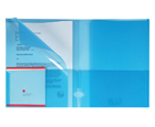 4-Pocket Plastic Presentation Folders, Transparent Blue, 10ea/pack