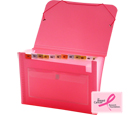 CLEAR-LINE™
13-pocket Poly Expanding File, Transparent Pink