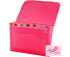 CLEAR-LINE™
7-pocket Poly Expanding File, Transparent Pink