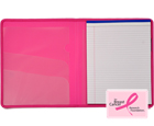 Plastic Padfolio with Pad, Hot Pink