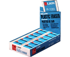 Translucent White Plastic Erasers, 24ea/display-box