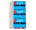 Translucent White Plastic Erasers, 3 ea/pack