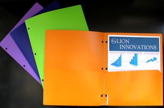 PLASTIC POCKET FOLDERS WITH 3-HOLE