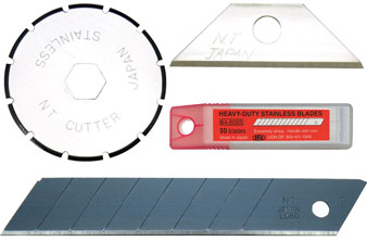 BLADES: Utility knife, safety knife, NT Cutter knife blades and more.