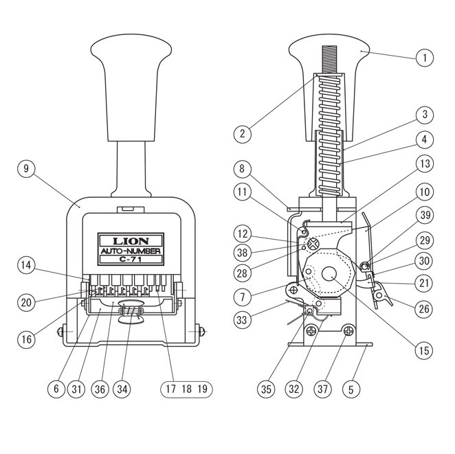 Numbering machine parts 1