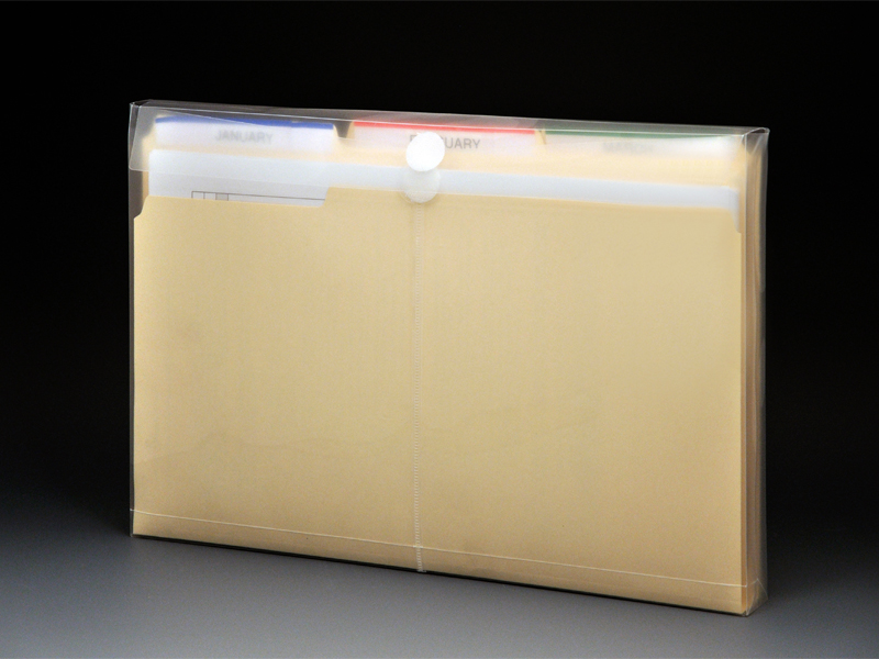TIENO Plastic Envelopes with String Closure Clear Side Loading Folders Legal Size Paper Office Organizer 12 Packs Blue 