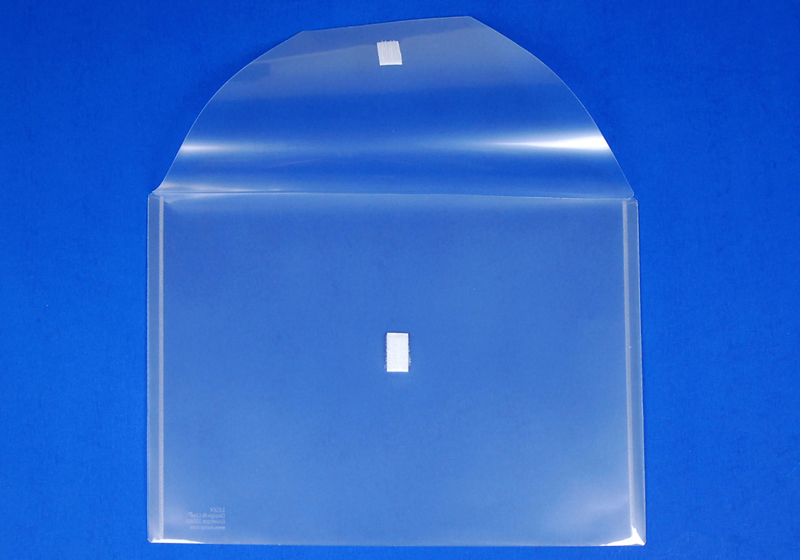 Clear Plastic Envelope with Velcro, A4 Size Envelope