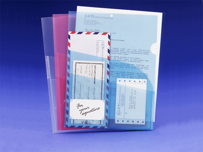 POLY FILING AND PRESENTATION SUPPLIES: Envelopes, folders, report covers  From Lion Office Product