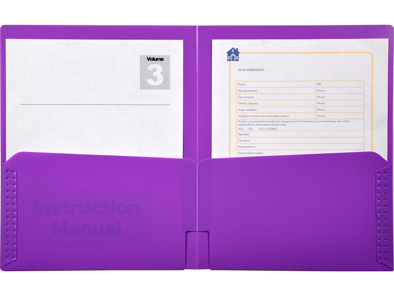 Ydmyge Tarmfunktion Udgravning 2-Pocket Plastic Folder, Purple Pocket Folder