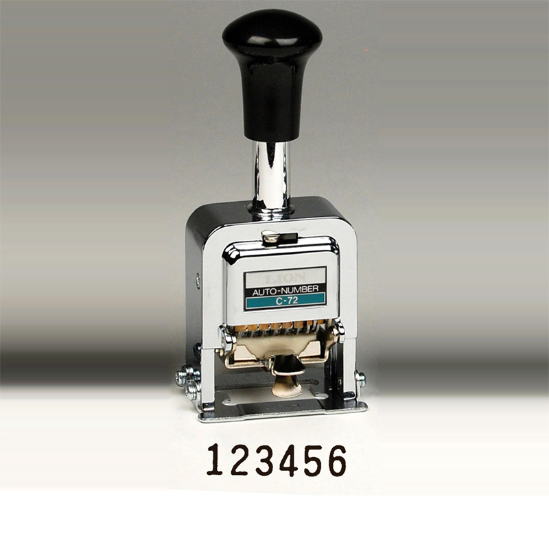 Heavy-Duty 6-digit Automatic Numbering Machine, Gothic