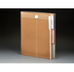 Clear Plastic Envelopes with Velcro, Letter Size Envelopes, Top