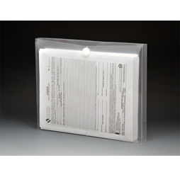 Clear Plastic Envelopes with Velcro, Letter Size Envelopes, Side