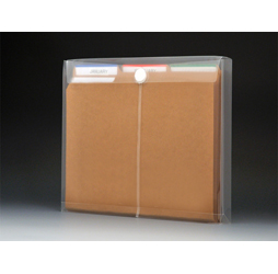 Clear Plastic Envelopes with Velcro, Letter Size Envelopes, Side
