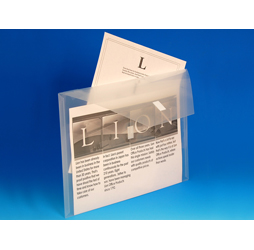 Clear Plastic Envelope with Velcro, Letter Size Envelope