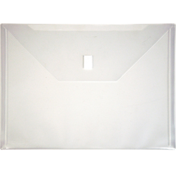 Clear Plastic Envelope with Velcro, Letter Size Envelope