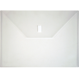 Clear Plastic Envelope with Velcro, A4 Size Envelope