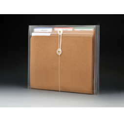 Clear Plastic Envelopes with String, Letter Size Envelopes, Side