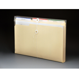 Clear Plastic Envelopes with String, Legal Size Envelopes, Side
