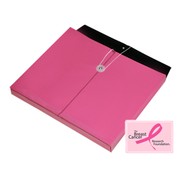 Pink Plastic Envelope with String, Opaque Envelope