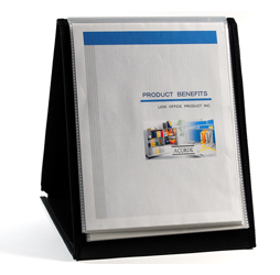 Presentation Easel Display Book, Letter, 20-pocket, Vertical