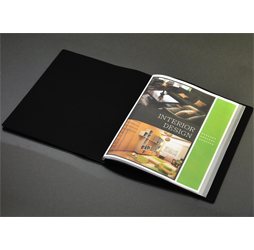 Art Portfolio Presentation Display Book, 24-pocket, Black