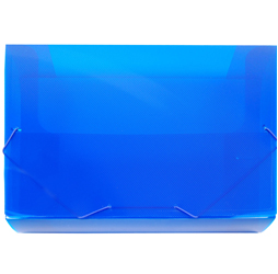 2-inch Capacity Plastic Document File Tote, Blue