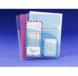 4-Pocket Blue Plastic Organization Folder