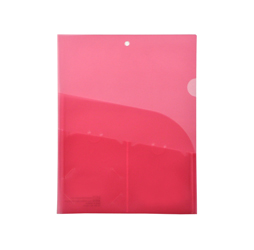 4-Pocket Red Plastic Organization Folder