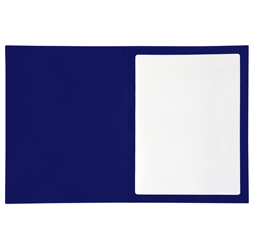 Framed View Blue Presentation Folders, Blue Pocket Folders