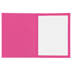 Framed View Pink Presentation Folders, Pink Pocket Folders